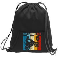 Kids 5 Year Old Birthday Boy Motocross 5th Birthday Dirt Bike Sweatshirt Cinch Pack Bag