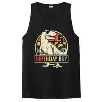 Kids 5 Year Old 5th Birthday Boy T Rex Dinosaur PosiCharge Competitor Tank