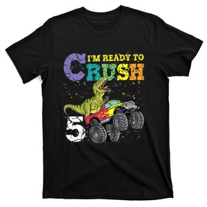 K.i.d.s 5 Years Old 5th Birthday Dinosaur Trex Shirt boy girl gifts T-Shirt