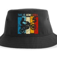 Kids 5 Year Old Birthday Boy Motocross 5th Birthday Dirt Bike Sustainable Bucket Hat