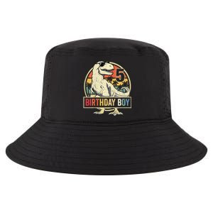 Kids 5 Year Old 5th Birthday Boy T Rex Dinosaur Cool Comfort Performance Bucket Hat