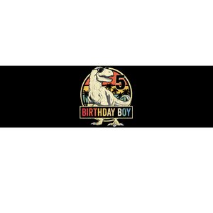 Kids 5 Year Old 5th Birthday Boy T Rex Dinosaur Bumper Sticker