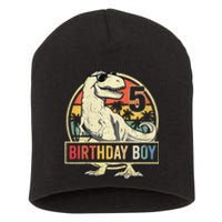 Kids 5 Year Old 5th Birthday Boy T Rex Dinosaur Short Acrylic Beanie