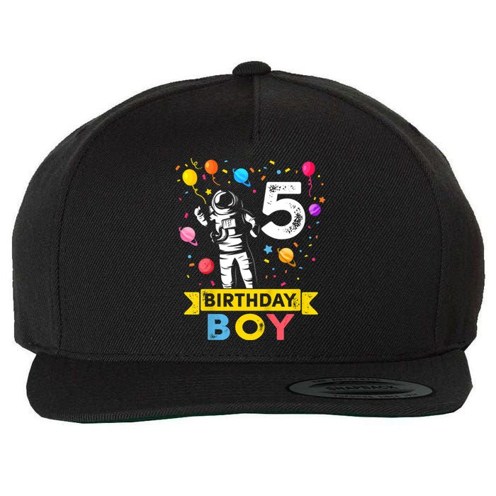 K.i.d.s 5 Year Old Boy Astronaut 5th Birthday Boy Wool Snapback Cap