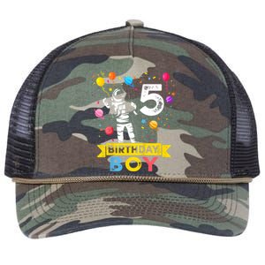 K.i.d.s 5 Year Old Boy Astronaut 5th Birthday Boy Retro Rope Trucker Hat Cap