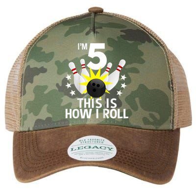 Kids 5 Year Old Bowling Birthday Party How I Roll 5th Legacy Tie Dye Trucker Hat