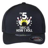 Kids 5 Year Old Bowling Birthday Party How I Roll 5th Flexfit Unipanel Trucker Cap