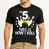 Kids 5 Year Old Bowling Birthday Party How I Roll 5th Cooling Performance Crew T-Shirt