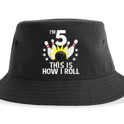 Kids 5 Year Old Bowling Birthday Party How I Roll 5th Sustainable Bucket Hat