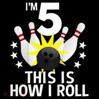 Kids 5 Year Old Bowling Birthday Party How I Roll 5th 7-Panel Snapback Hat