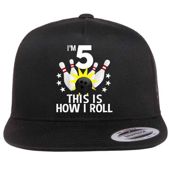 Kids 5 Year Old Bowling Birthday Party How I Roll 5th Flatbill Hat