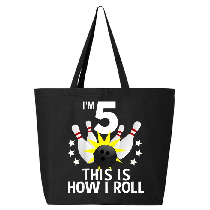 Kids 5 Year Old Bowling Birthday Party How I Roll 5th 25L Jumbo Tote