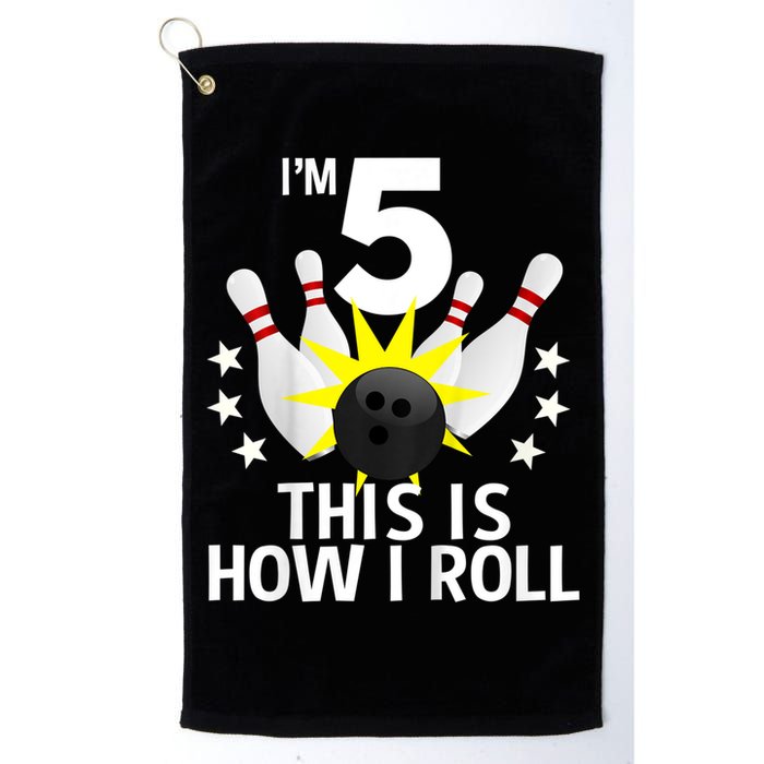 Kids 5 Year Old Bowling Birthday Party How I Roll 5th Golf Towel