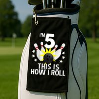 Kids 5 Year Old Bowling Birthday Party How I Roll 5th Golf Towel