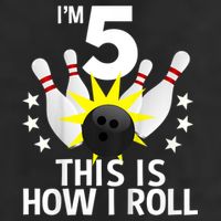 Kids 5 Year Old Bowling Birthday Party How I Roll 5th Golf Towel