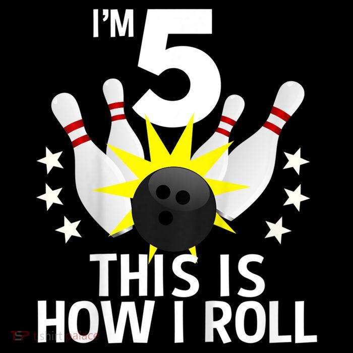 Kids 5 Year Old Bowling Birthday Party How I Roll 5th Short Acrylic Beanie