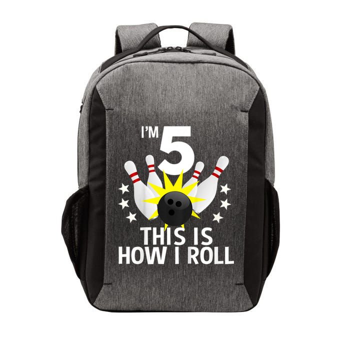 Kids 5 Year Old Bowling Birthday Party How I Roll 5th Vector Backpack