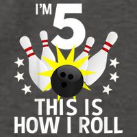 Kids 5 Year Old Bowling Birthday Party How I Roll 5th Vector Backpack