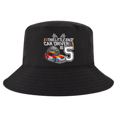 Kids 5 Year Old Race Car Birthday 5th Stock Car Racing Party Cool Comfort Performance Bucket Hat