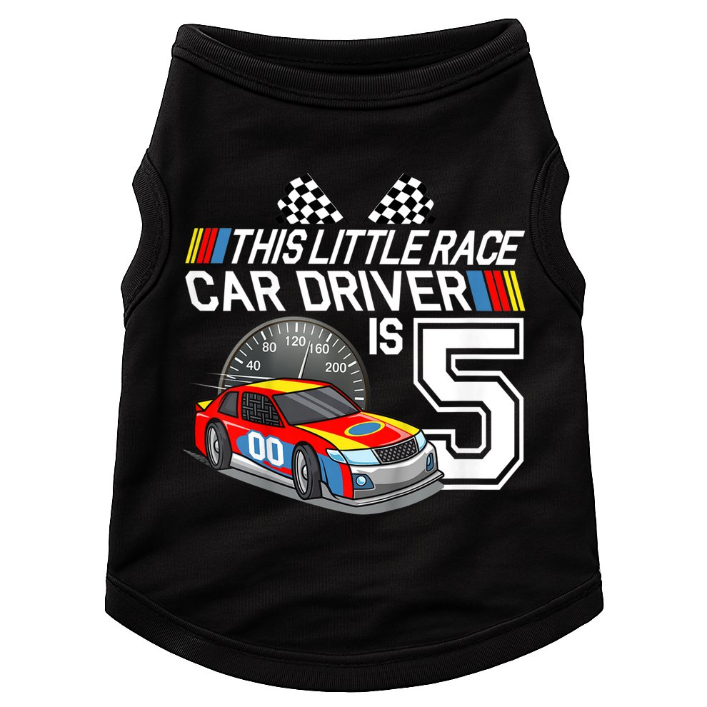 Kids 5 Year Old Race Car Birthday 5th Stock Car Racing Party Doggie Tank