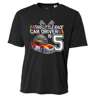 Kids 5 Year Old Race Car Birthday 5th Stock Car Racing Party Cooling Performance Crew T-Shirt