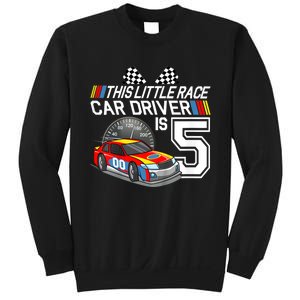 Kids 5 Year Old Race Car Birthday 5th Stock Car Racing Party Sweatshirt