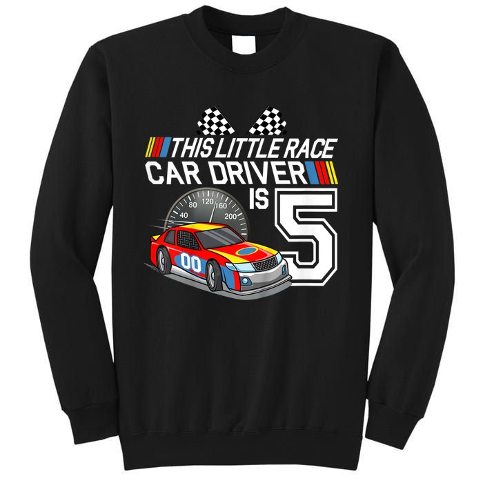 Kids 5 Year Old Race Car Birthday 5th Stock Car Racing Party Sweatshirt