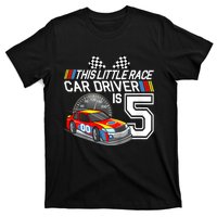 Kids 5 Year Old Race Car Birthday 5th Stock Car Racing Party T-Shirt