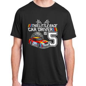 Kids 5 Year Old Race Car Birthday 5th Stock Car Racing Party Adult ChromaSoft Performance T-Shirt