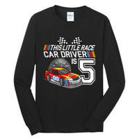 Kids 5 Year Old Race Car Birthday 5th Stock Car Racing Party Tall Long Sleeve T-Shirt