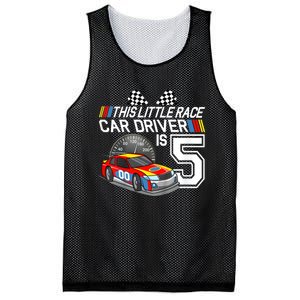 Kids 5 Year Old Race Car Birthday 5th Stock Car Racing Party Mesh Reversible Basketball Jersey Tank