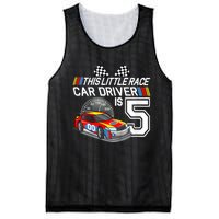 Kids 5 Year Old Race Car Birthday 5th Stock Car Racing Party Mesh Reversible Basketball Jersey Tank