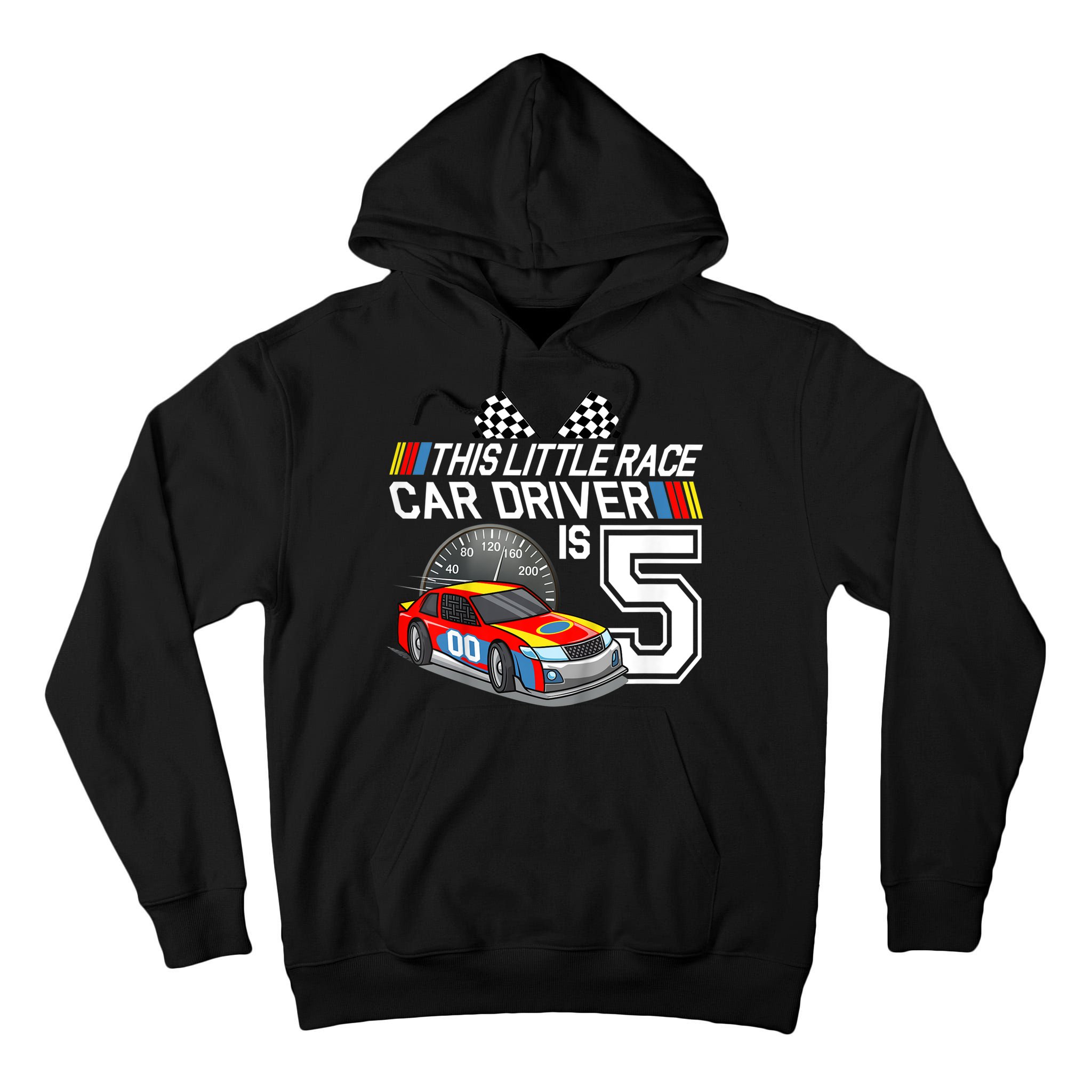 Kids 5 Year Old Race Car Birthday 5th Stock Car Racing Party Tall Hoodie