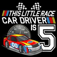 Kids 5 Year Old Race Car Birthday 5th Stock Car Racing Party Womens T-Shirt