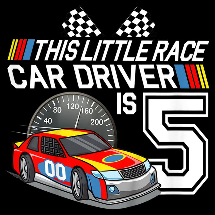 Kids 5 Year Old Race Car Birthday 5th Stock Car Racing Party Womens T-Shirt