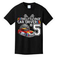 Kids 5 Year Old Race Car Birthday 5th Stock Car Racing Party Kids T-Shirt