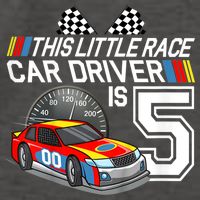 Kids 5 Year Old Race Car Birthday 5th Stock Car Racing Party Vector Backpack