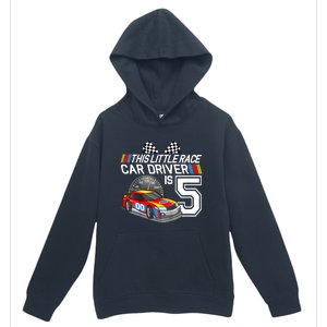 Kids 5 Year Old Race Car Birthday 5th Stock Car Racing Party Urban Pullover Hoodie