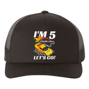 Kids 5 Year Old 5th Racing Racecar Birthday Party Yupoong Adult 5-Panel Trucker Hat