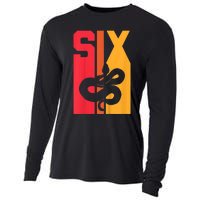 Kids 6th Birthday Vintage Snake Lover Pet Reptile 6 Years Old Cooling Performance Long Sleeve Crew