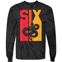 Kids 6th Birthday Vintage Snake Lover Pet Reptile 6 Years Old Tie-Dye Long Sleeve Shirt