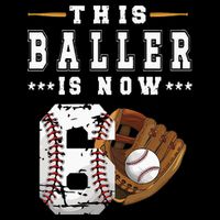 Kids 6th Birthday Baseball Boy Six Year Old Baseball Player T-Shirt