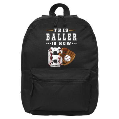 Kids 6th Birthday Baseball Boy Six Year Old Baseball Player 16 in Basic Backpack