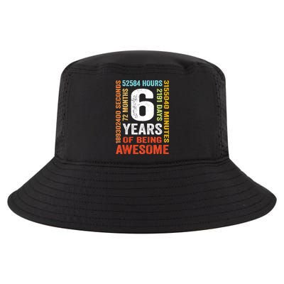 Kids 6th Birthday 6 Years Old Vintage Retro 72 Months Cool Comfort Performance Bucket Hat