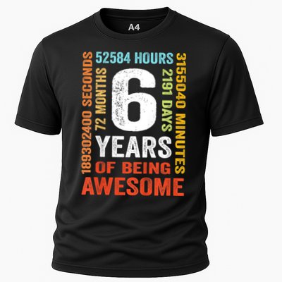 Kids 6th Birthday 6 Years Old Vintage Retro 72 Months Performance Shirt