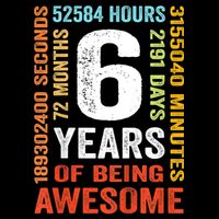 Kids 6th Birthday 6 Years Old Vintage Retro 72 Months Womens Tank Top