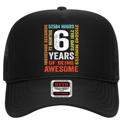 Kids 6th Birthday 6 Years Old Vintage Retro 72 Months Trucker Hat