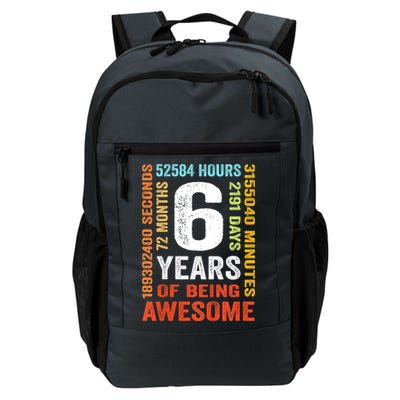 Kids 6th Birthday 6 Years Old Vintage Retro 72 Months Backpack
