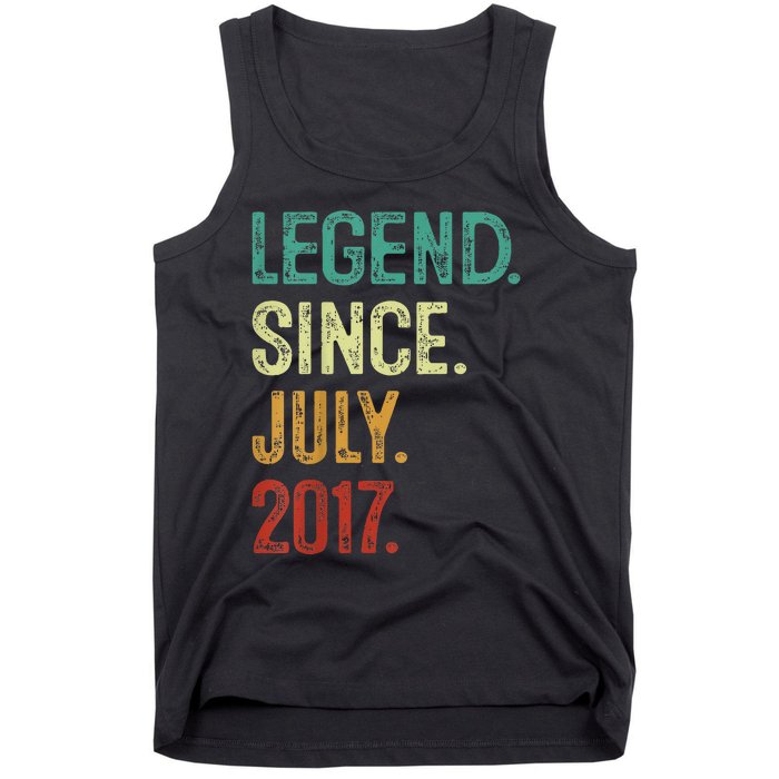 Kids 6 Years Old Legend Since July 2017 6th Birthday Tank Top