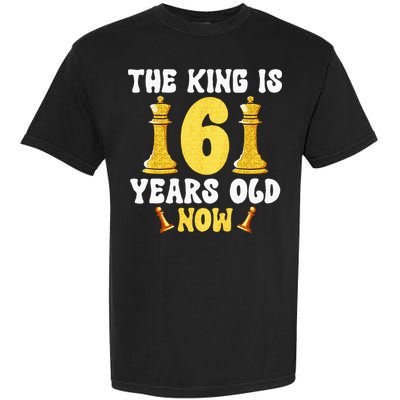 Kids 6 Years Old Birthday Chess Lover 6th Birthday Kids Chess Garment-Dyed Heavyweight T-Shirt